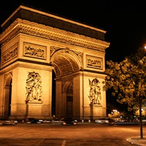 Paris | Arc de Triomphe | bei Nacht